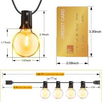 Ollny 100FT Outdoor String Lights, Waterproof Connectable Shatterproof Outside Light with 50 Edison + 3 Spare LED Bulbs Plug in, Patio Lights for Indoor Balcony Porch Camping Deck - Image 4