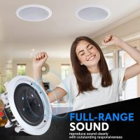 Technical Pro 1000 Watts Professional Home Theater Receiver System Kit w Portable Microphone with Digital Processing and Remote 6 Qty of 5.25” Ceiling Wall Mount Framed Speakers - Image 5
