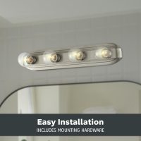 DESIGNERS FOUNTAIN 4-Lights Melrose Vanity Light Fixture, 24 Inch Wall Mount Sconce for Bathroom, Bedroom or Mirror, Brushed Nickel, 6614-BN - Image 5