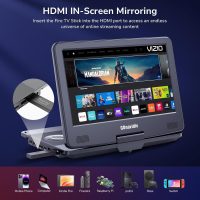 15.6" Portable Blu Ray Player with 13.3'' 1080P Screen Rechargeable Battery Support HDMI Input & HDMI Output, Sync Screen, AV Out & in, Dolby Audio, Last Memory, USB/SD Card (Black) - Image 2