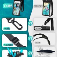 Hiearcool Waterproof Phone Pouch, Waterproof Phone Case for iPhone 16 15 14 13 Pro Max, IPX8 Cellphone Dry Bag Beach Cruise Ship Essentials 2Pack-8.3" - Image 4