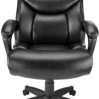 Realspace® Fennington Bonded Leather High-Back Chair, Black - Image 5