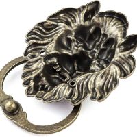 QWORK Antique Lion Head Bronze Door Knocker - Classic Vintage Design - Image 3