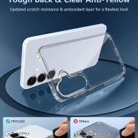 FNTCASE for Samsung Galaxy S25-Plus Case: Military Grade Drop Protection Anti Yellowing Cell Phone Cover - Rugged Shockproof Protective Bumper Transparent Cases - Image 2