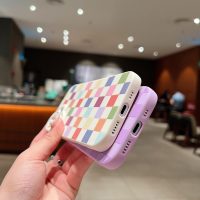 Compatible with iPhone 15 Case Cute Checkered Pattern Design for Girls Women, Soft Silicone Shockproof Protective Designed for iPhone 15 Case-Colorful - Image 5