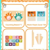 Number Counting Blocks Toys for Kids, Montessori Educational Toys for 3 4 5 Year Old Boys Girls Birthday Gifts, Toddler Preschool Learning Activities, Math Manipulatives Learning Counting Toy for 3-5 - Image 3