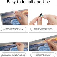 Laptop Camera Cover Slide, Phone Camera Cover Slide, 6 Pack Ultra Thin Webcam Cover Slide for Laptop, Desktop, PC, Tablet, Smartphone, Protect Your Privacy and Security(Black) - Image 6