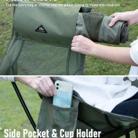 iClimb Ultralight Compact Camping Folding Beach Chair with Anti-Sinking Large Feet - Image 7