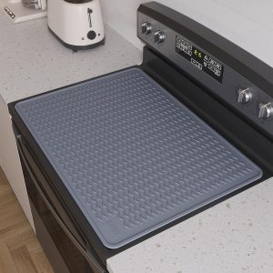 Stove Top Covers for Electric Stove, Food Grade Heavy Duty Silicone Glass Stove Top Cover Protector, Induction Cooktop Protector, Heat Resistant Range Ceramic Stove Top Covers Mat, Oven Cover
