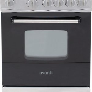 Avanti GR2013CSS Gas Range Oven Compact Freestanding Design, 4 Sealed Burners with Electronic Ignition, 2.1 Cu.Ft. Capacity Features Storage Drawer Broiler and Accessories, 20-Inch, Black