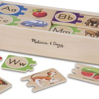 Melissa & Doug Self-Correcting Alphabet Wooden Puzzles with Storage Box (52 pcs) ABC Puzzles, Wooden Alphabet Puzzle for Kids Ages 4+ - Image 4