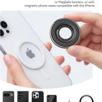 [2025 Newest] Magnetic Phone Grip for MagSafe Ring Holder, Magnet Phone Grip Stand Finger Kickstand Two-Sided Magnetic Compatible with iPhone 17 Pro/Max 16 15 14 13 12 11 Plus&Android - Image 7