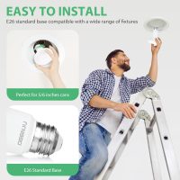 12 Pack BR30 LED Recessed Light Bulb, Dimmable Indoor Flood Light Bulbs CRI80 7W Equivalent 65W 2700K Soft White 650 Lumens, 15000 Lifetime Hours E26 Base LED Can Light Bulb, Flicker-Free - Image 4