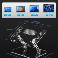 Adjustable Foldable Laptop Stand, Portable Ergonomic Computer Stand for Laptop, Compatible with 10 to 15.6 Inches Notebook Computers - Image 5