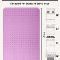 Silicone Stove Top Cover for Electric Stove, Glass Stove Top Cover Protector, Flat Top Range Cover – Double as Dish Drying Mat, Coffee Bar Mat, Kitchen Stove Accessories, 28 x 20 in, Pink - Image 4