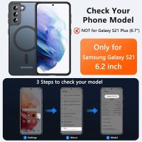 Hensinple for Samsung Galaxy S21 Case with 200% Stronger Magnetic,Military-Grade Drop Protection s21 Phone Case-Anti-Scratch & Anti-Fingerprint Matte, Skin-Friendly Galaxy s21 5g case[6.2"]-Black - Image 9