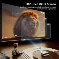 Official Licensed Google TV Smart Projector, HAPPRUN 4K UHD Home Theater with Dolby Sound, Wi-Fi & Bluetooth, Built-in Streaming Apps, Compatible with Games Consoles & Smartphone, Indoor & Outdoor Use - Image 8