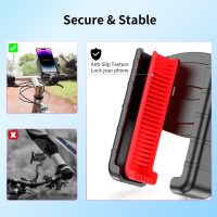 Bike Phone Mount Holder, [Camera Friendly] Motorcycle Phone Mount for Electric Scooter, Mountain, Dirt Bike and Motorcycle - 360° Rotate Suitable for iPhone & Android Smartphones from 4.5-7.0 inches - Image 4