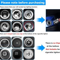AUCELI Nitrous Button Car Cigarette Lighter Plug, Aluminum Alloy Push Button Cigarette Lighter Replacement For Most Vehicles with Standard 12 Volt Power Source, Car Accessory (Blue) - Image 3