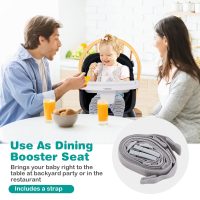 BABY JOY Baby High Chair, 8 in 1 Convertible Highchair for Babies & Toddlers | Booster Seat | Table and Chair Set | Building Block Table | Toddler Chair with Safety Harness, Removable Tray (Black) - Image 8