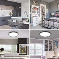 2PACK Flush Mount LED Ceiling Light Fixture Black, 12Inch 28Watt, Dimmable & 3000K-4500K-6000K 3 Color Selectable Ceiling Lamp 3200LM Low Profile Ceiling Light for Kitchen Bedroom Hallway Porch - Image 6