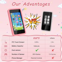3.97" Touchscreen Kids Toys Smart Phone, Kids Phone with Games & Dual Camera, Toddler Toys Phone, Boys and Girls Learning Toy Phone for 3-9 Years Old (Pink) - Image 6