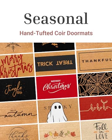 Sustainably Made, Hand-Tufted Coir Doormats, Natural coconut fibers, Traps Dirt Naturally, anti-slip