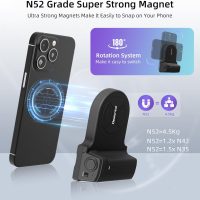 Magnetic Camera Grip for iPhone Magsafe Phone Video Shooting Handle Bluetooth Bracket Shift Cam Progrip Smartphone Photography with Tripod for iPhone 16 15 14 13 12 11 Pro Max Vlog Video - Image 3