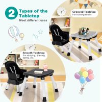 BABY JOY Baby High Chair, 8 in 1 Convertible Highchair for Babies & Toddlers | Booster Seat | Table and Chair Set | Building Block Table | Toddler Chair with Safety Harness, Removable Tray (Black) - Image 5