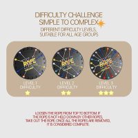Rope Untangling Puzzle Game, Educational Strategy Board Game for Kids & Adults, Family Travel Party Games with Multi-Level Challenges, Gifts for All Ages(Large) - Image 6