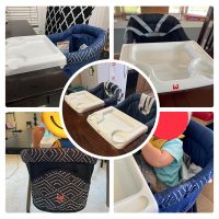 MTWML Hook On High Chair with Tray,Portable Baby High Chair That Attaches to Table,Clip On Fast Table Seat for Babies and Toddlers.Baby Feeding Seat for Dining Tables and Counter(Stripe-Black) - Image 2