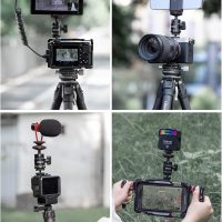Mini Ball Head, ULANZI H28 Panoramic Tripod Head + Dual Hot Shoe Mount DSLR Camera Mount Adapter Photograph Attachment Accessories for Action Cameras Cam Smartphone Light Microphone Loading 5.5lb - Image 7