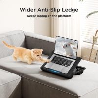 Adjustable Laptop Stand with 8 Angles - Dual Cushion Desk for Sofa, Bed, Car or Work Table by HUANUO - Image 6