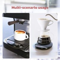 Mini Coffee Scale with Timer - Digital Espresso Scale 2kg/0.1g Accuracy Pour Over Coffee Rechargeable Down to 0.1g High Precision for Kitchen Food Weighing Measuring Baking Black - Image 2