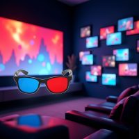 1Pc Red and Blue 3D Glasses,3D Viewing Glasses,Universal TV Movie Dimensional Video Frame,DVD Game 3D Style,Televisions and Video Accessories - Image 5