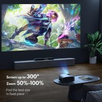 GooDee Projector 4K With WiFi And Bluetooth Supported, FHD 1080P Mini Projector For Outdoor Moives, 5G Video Projector For Home Theater Dolby Audio Zoom Portable Projector TV Stick PPT (YG600 Plus) - Image 6