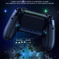 VOYEE Switch Controller, LED Star Wireless Pro Controllers Compatible with Lite/OLED, Multi-Platform Windows PC with 9 Colors Colorful RGB Lights/Programmable/Vibration/Turbo/Wakeup - Image 4