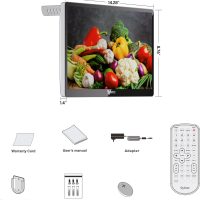 SYLVOX 15.6" Flip-Down TV for Under Cabinet, 12-Volt Small TV with 90-Degree Rotation, Digital Noise Reduction, and Storage Design for Kitchen, Bedroom, RV, and Yacht - Image 8