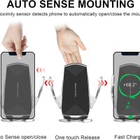 Car Phone Mount,Auto-Clamping Smart Sensor 10W Qi Fast Charging Car Front Windshield Dashboard Air Vent Phone Holder Compatible with iPhone12/12 pro max/Samsung S20/note 20 All 4.7-6.7 Inch Smartphone - Image 3
