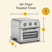 Cuisinart Compact Air Fryer Toaster Oven, Stainless Steel Fryer with 6-in-1 Functions, Adjustable Temperature, Includes Oven Rack, Baking Pan and Air Fry Basket, TOA-26 - Image 7