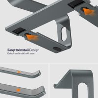 Nulaxy C3 Fully Aluminum Detachable Laptop Stand, Ergonomic Computer Riser for Desk, Ventilated Cooling & Anti-Slip Design Notebook Stand Compatible with All 10-16" MacBook/Dell XPS/HP/Lenovo, (Gray) - Image 6