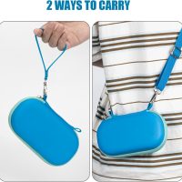 Case for Kids Smart Phone Toys, Fits for Luoba/KOKODI/Luyiilo/Yosfeng/WEOLULI/Joozfee Kids Smartphone, Girls & Boys Cell Phones Case with Adjustable Shoulder Strap for SD Card Cable Accessories - Blue - Image 6