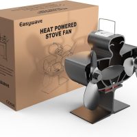 Easywave Wood Stove Fan Heat Powered, Dual Motors Heat Powered Fireplace Fan Non-Electric for Wood/Log Burning Stove Pellet/Gas Burner, 6 Blades Silent Thermal Fan W/Stove Accessories Thermometer - Image 8