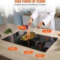 VEVOR Built-in Induction Electric Stove Top 30 Inch,5 Burners Electric Cooktop,9 Power Levels & Sensor Touch Control,Easy to Clean Ceramic Glass Surface,Child Safety Lock,240V - Image 2