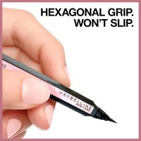 Maybelline Hyper Easy Liquid Pen No-Skip Eyeliner, Satin Finish, Waterproof Formula, Pitch Black, 0.018 Fl Oz - Image 6