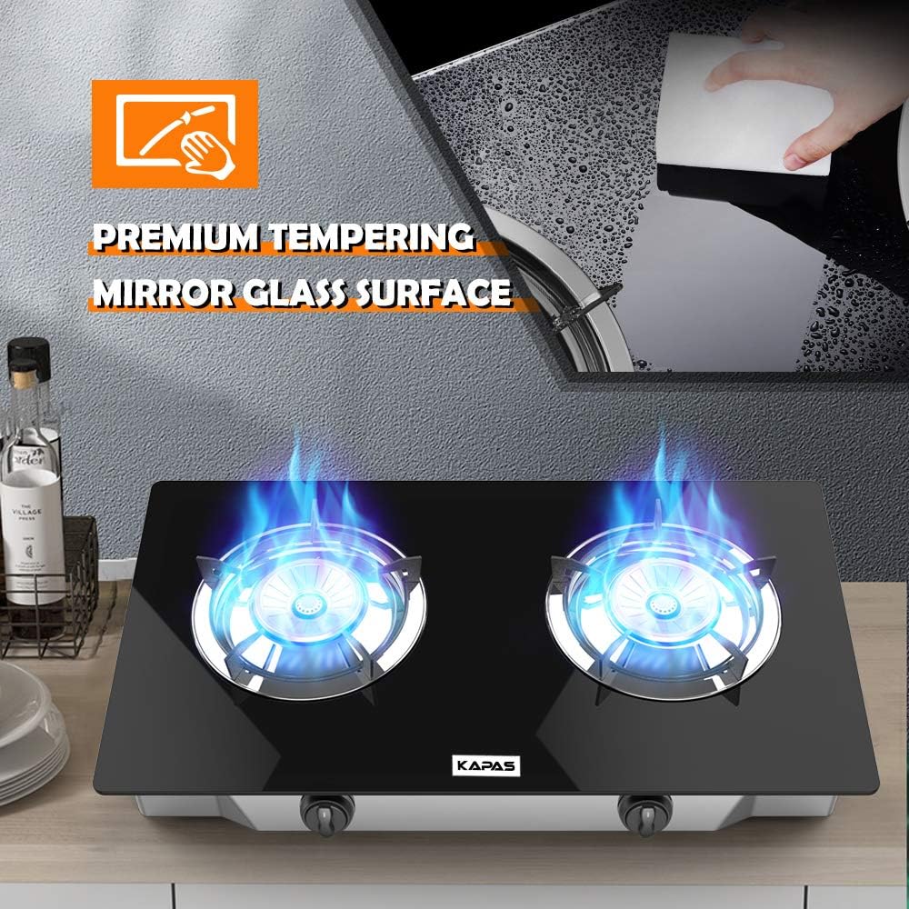 Outdoor & Indoor Portable Propane Stove, Single & Double Burners with Gas Premium Hose for Backyard Kitchen, Camping Grill, Hiking Cooking, Outdoor Recreation (RQ62-LARGE,2Burners) - Image 4