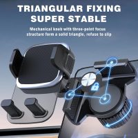 Phone Mount for Tesla Model 3/Y Accessories 2025, Adjustable Universal Phone Holder for Tesla Model 3/Y/Cybertruck Screen, Non-Adhesive Car Mount Fits All Smartphone - Image 2
