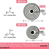 Upgraded MP22YA 4 Pack Electric Range Burner Element Unit Set, 2 x MP15YA 6" and 2 x MP21YA 8" Stove Burners Replacement for Kenmore, Hardwick, Maytag, Norge Whirlpool Electric Range Stove - Image 3