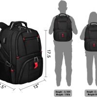 YOREPEK Large Backpack for Men, Extra Large Laptop Backpacks for Men Women, Water Resistant Travel Backpack Airline Approved Business Work Bag with USB Charging Port Fits 17 Inch Computer, Black - Image 7
