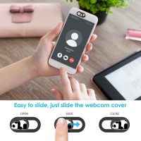 Laptop Camera Cover Slide, Panda Webcam Cover, 0.02 inch Cute Laptop Accessories for iPhone iPad iMac MacBook Pro Air Laptop PC Smartphone Tablet, Camera Privacy Covers Protect Your Visual Privacy - Image 4